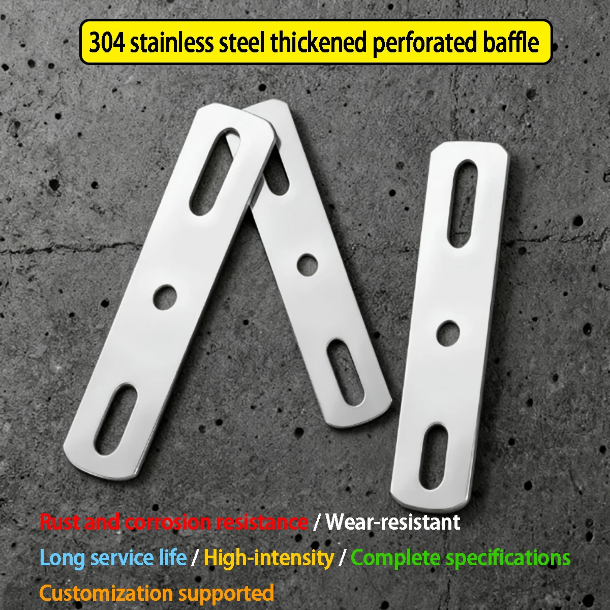 304 Stainless Steel Thickened Flat Washer - With Hole Metal Plate Bolt Accessory Straight Steel Iron Sheet Baffle