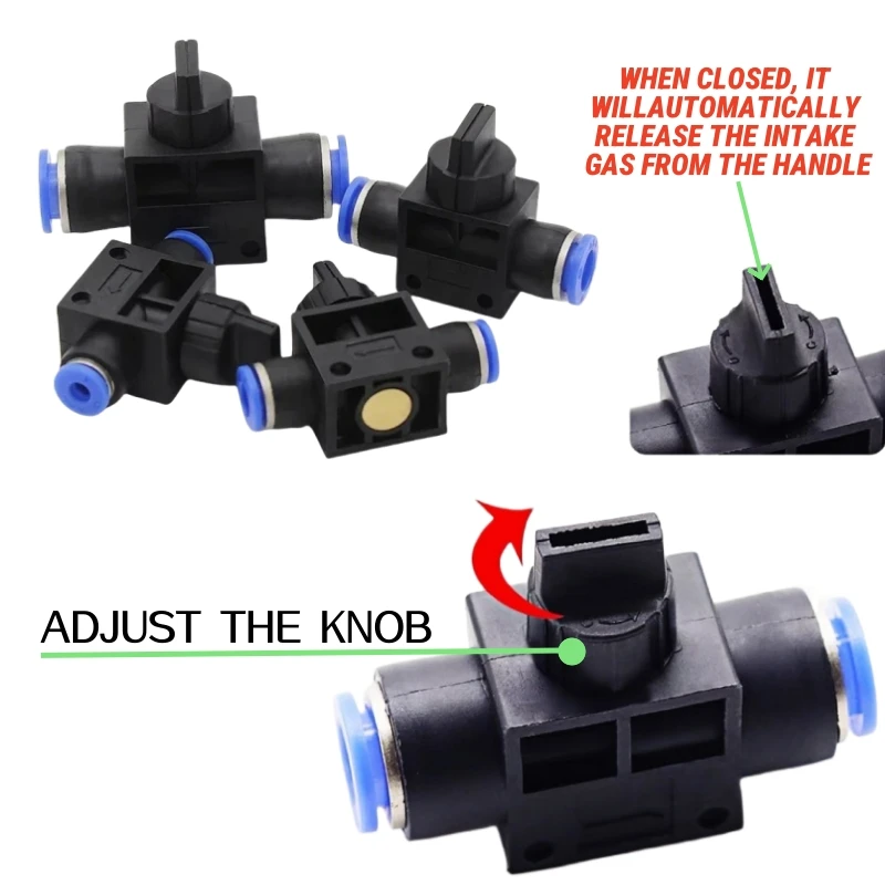 ملحقات هوائية الأنابيب موصل سريع البلاستيك دليل صمام HVFF المبيعات المباشرة PM صمام الخانق PA الأنابيب التوصيل PP4 6 8 10 12 مللي متر #2