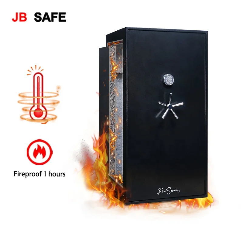 New Item  25 Guns Safes 2 Hours Fireproof  Safe Black 105 Kgs for Guns