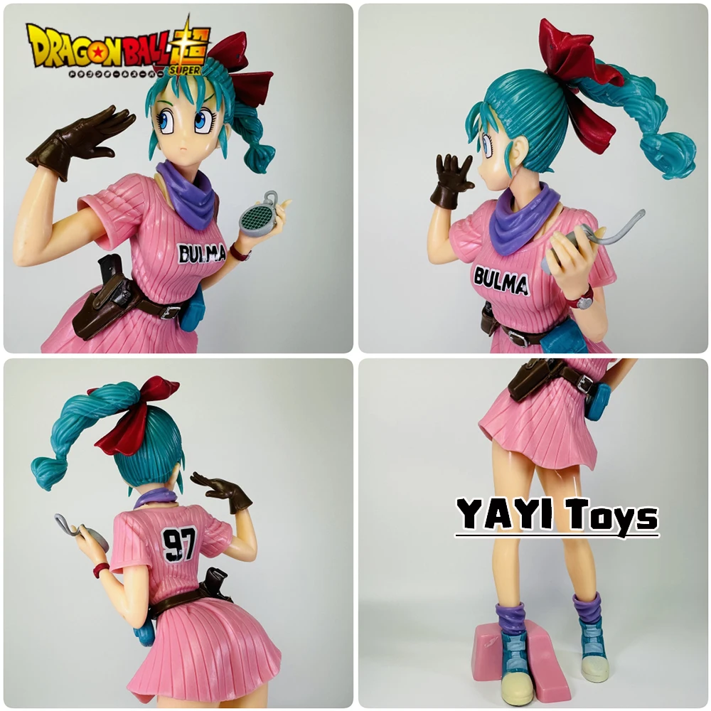 25cm Anime Dragon Ball Z  Bulma Anime Figure  PVC Action Figure Cute Statue Model Figurine Collectible Dolls Toy Gifts