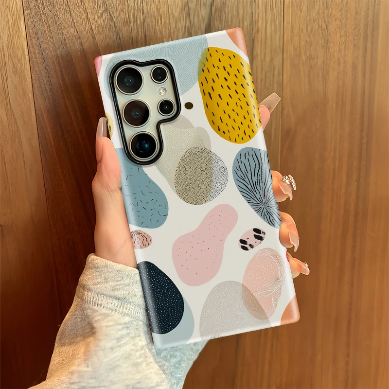 Fcicicase Painting Silicone Case For Samsung Galaxy S24 Plus S25 Ultra S 25 S20 FE S23+ Fashion Double-layer Acrylic TPU Cover