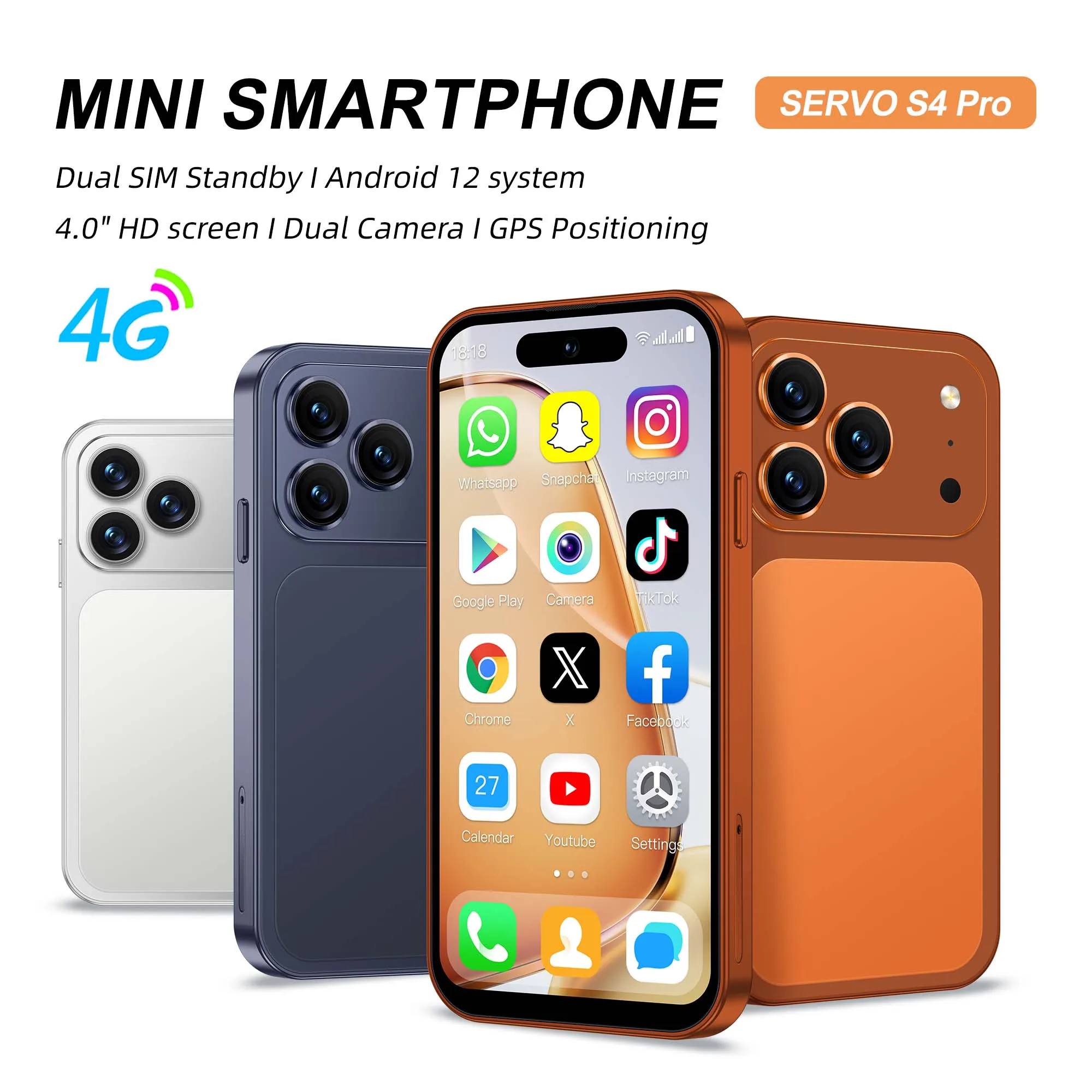 SERVO Mini Pocket Smartphone 4G LTE 4.0