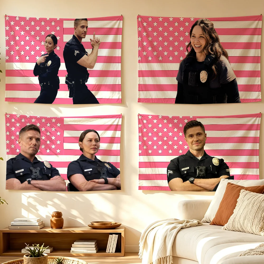 TV Lucy Chen and Tim Bradford The R-Rookie flag Room Decoration Wall Tapestry Hanging Aesthetic Bedrooms Advertising Banner