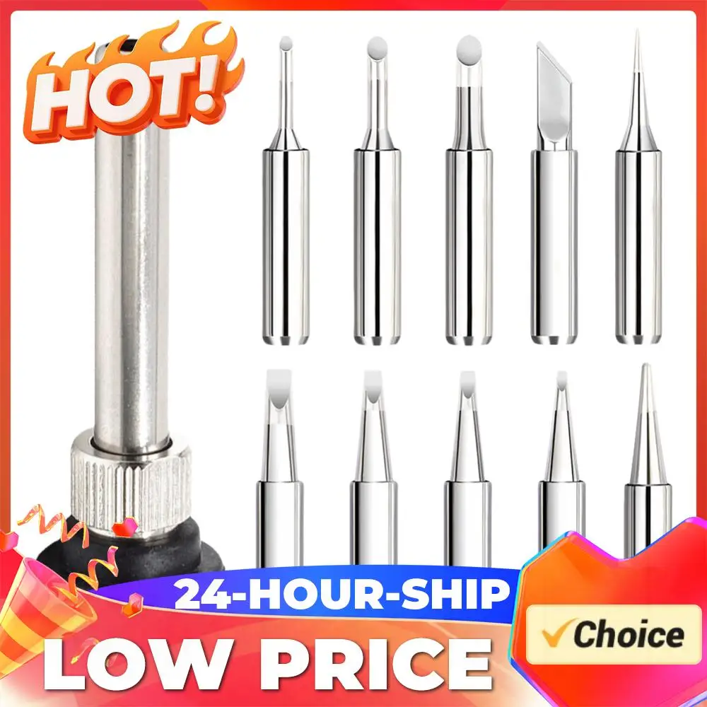 

11 Pcs Soldering Iron Tips W/ Welding Sleeve 900M Lead-Free Replaceable Soldering Tip Welding Tips Head Welding Station Tools