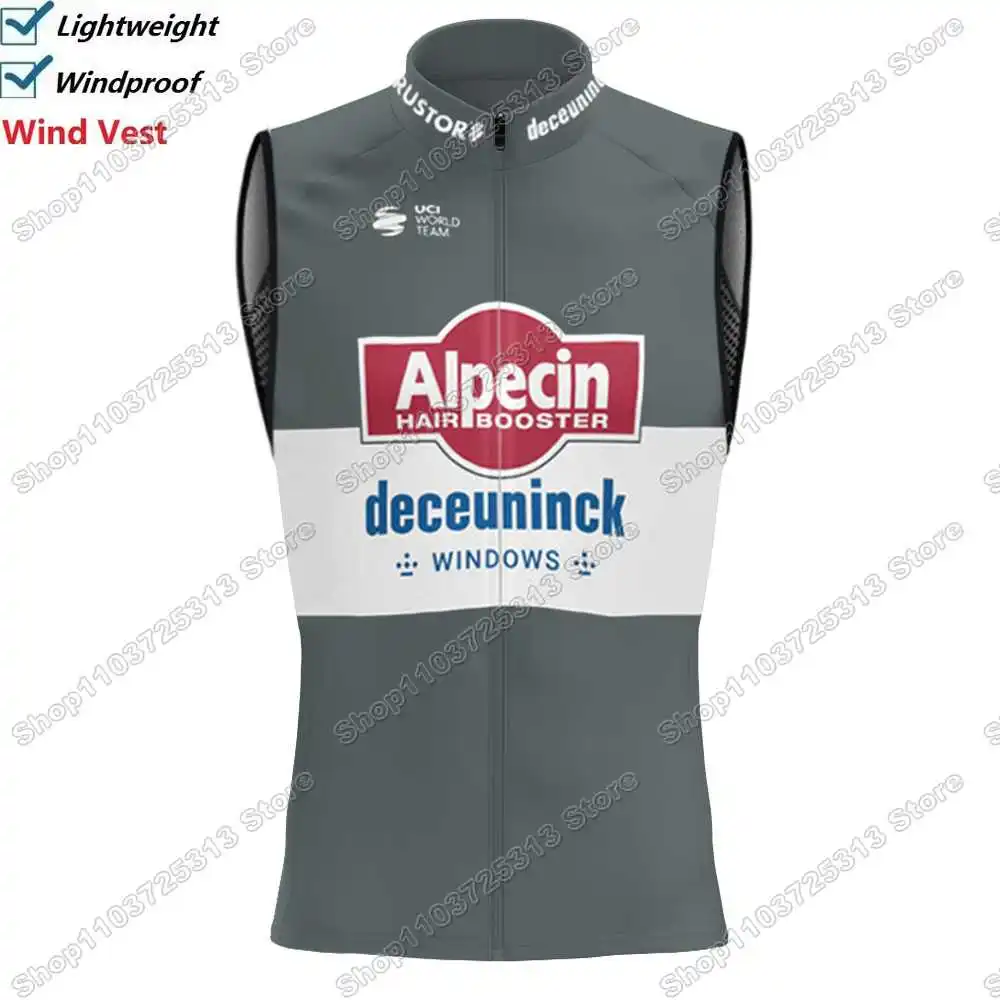 Велосипедный жилет Alpecin Deceuninck 2025, ветрозащитный мужской ветрозащитный жилет, велосипедный трикотаж без рукавов, велосипедная ветровка, одежда для горного велосипеда