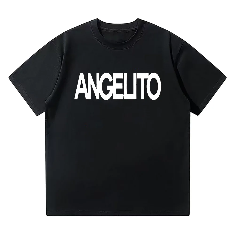 Bad Gyal Angelito T-shirt Men's and Women's Summer Cotton Y2K Clothing Breathable Fashion Hip Hop Round Neck Short Sleeve Top
