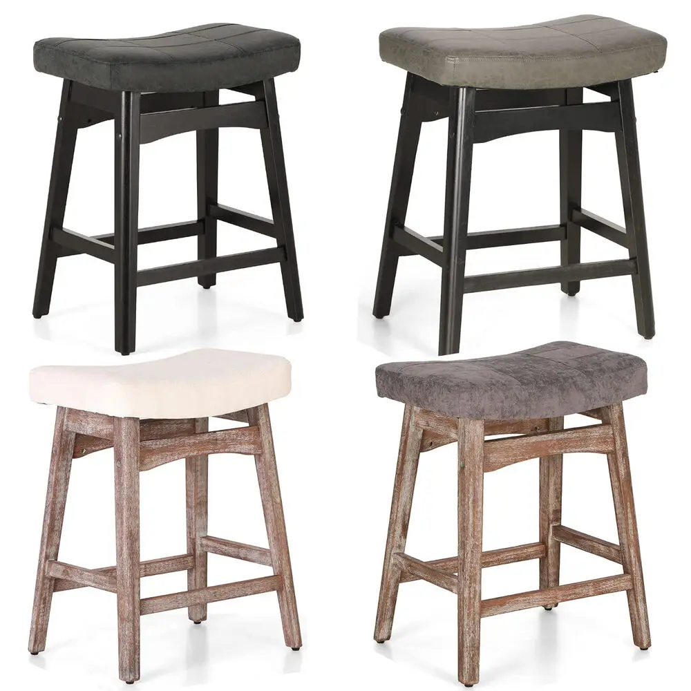 US Solid Wood Living Room Hotel High Bar Stools Household Balcony Back Bar Chairs Front Desk Furniture