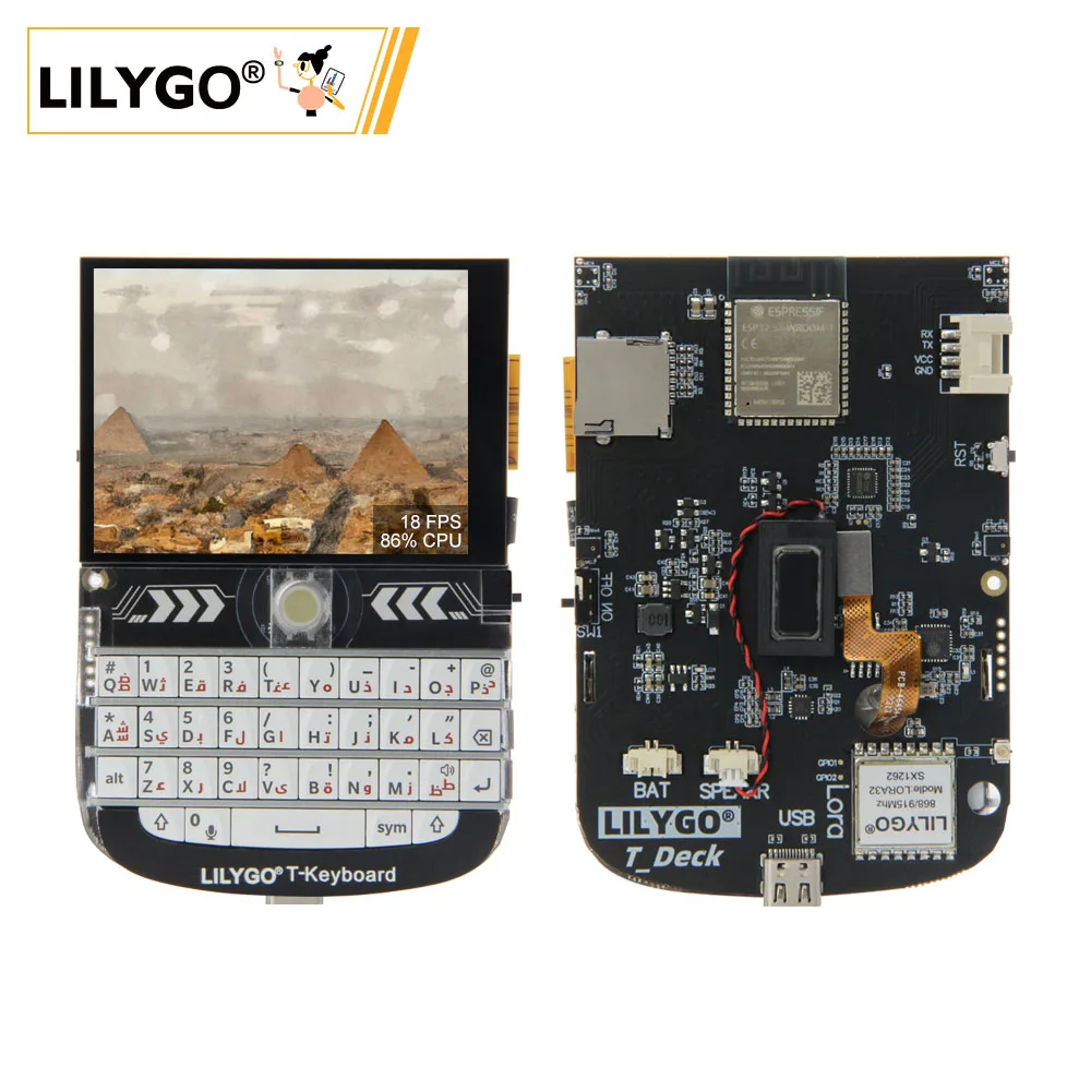 LILYGO T-Deck ESP32-S3 LoRa 433/868/915MHz Development Board 2.8-inch LCD Screen Wi-Fi Bluetooth Module