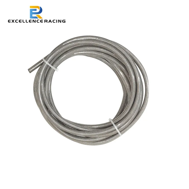 Motorfiets An3 5 M/partij Gevlochten Roestvrij Staal Ptfe Remleiding Slang Vloeistof Hydraulische Slang Ptfe Remleiding Gasolie Brandstoftandbuis