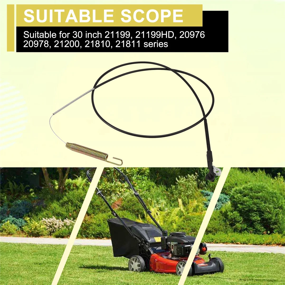 

ABYA 133-1998 Трос сцепления с лезвием для газонокосилок Toro Timemaster 21199, 21199HD, 20976, 20978, 21200, 21810, 21811
