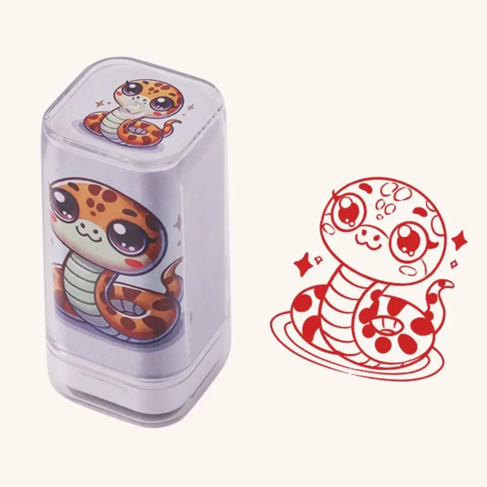 Dragon Monkey Zodiac Stamps Hand Account DIY Painting Cute Animals Seal Cartoon Stationery Animals Figure Stamps Boys and Girls