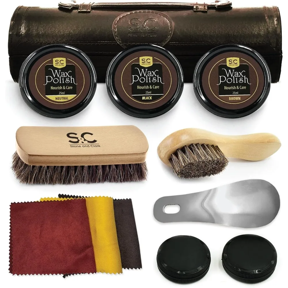 

Leather Shoe Shine and Care Kit for Men and Women
