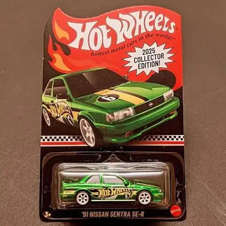 Original Mattel Hot Wheels RCL 1/64 '91 Nissan Sentra SE-R Die-Cast 1:64 Scale Miniature Collectible Vehicles Mini Car Models