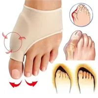 Chaussettes séparatrices d'orteils en silicone - Attelle réglable pour hallux valgus avec correcteur d'oignon et antidérapante, manchon orthopédique jour/nuit 3