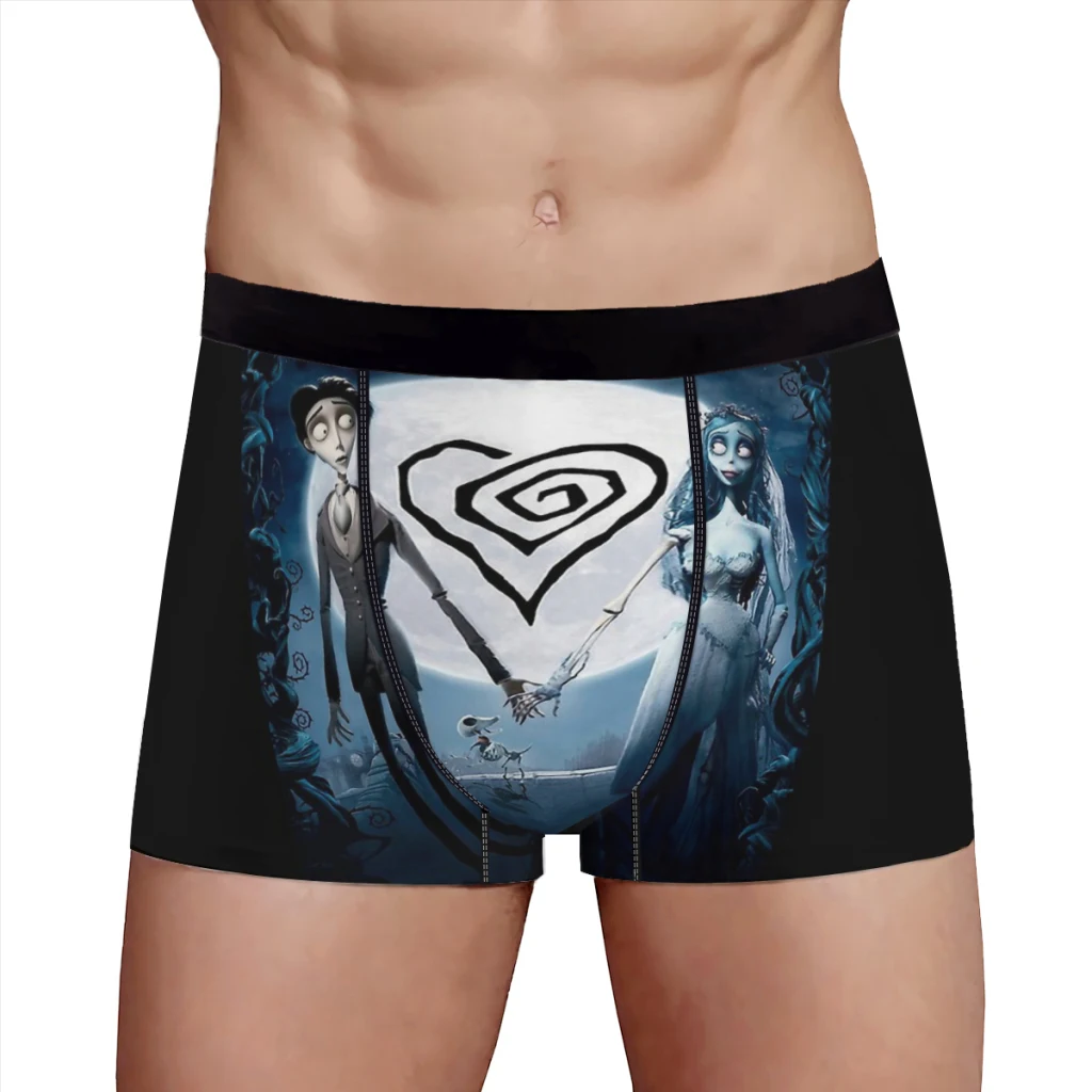 Corpse Wedding In Gothic Fantasy Happy Halloween Underpants Homme Panties Male Underwear Print Shorts Boxer Briefs