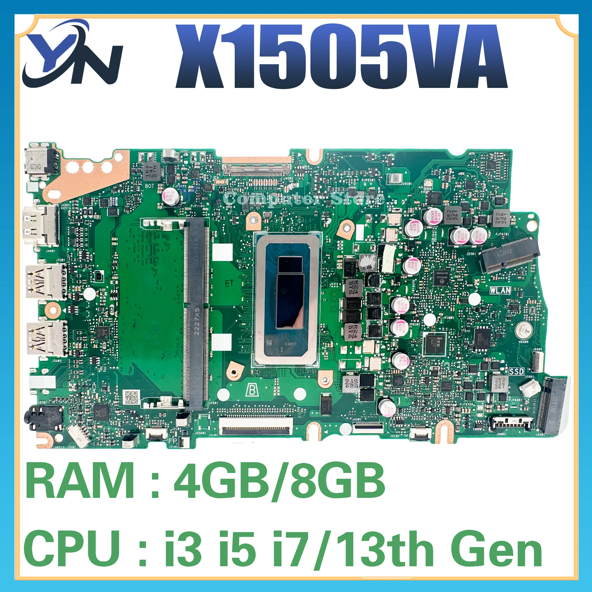 X1505VA Für ASUS X1405VA X1605VA X1502VA K3504VA K3604VA K3704VA K3504ZA K3604ZA Laptop Motherboard