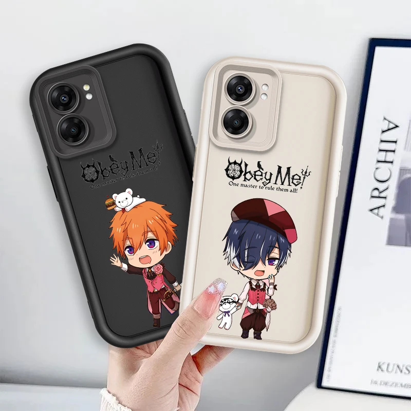 Obey Me Anime Cute Eye Ladder For OPPO Find X5 X3 A58 A57 A55 A53 A54 A92 A74 A78 A98 A16 A94 A76 A72 5G Cover Phone Case