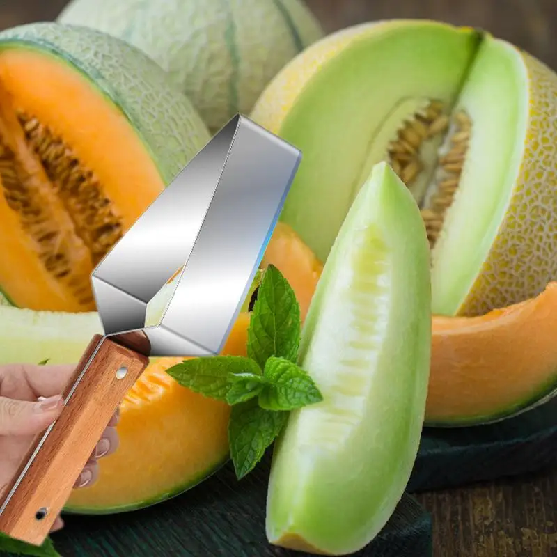 Watermelon Cutter Slicer Tool Stainless Steel Watermelon Cube Cutter Safe Watermelon Fruit Cutter Tool For Kitchen Gadget