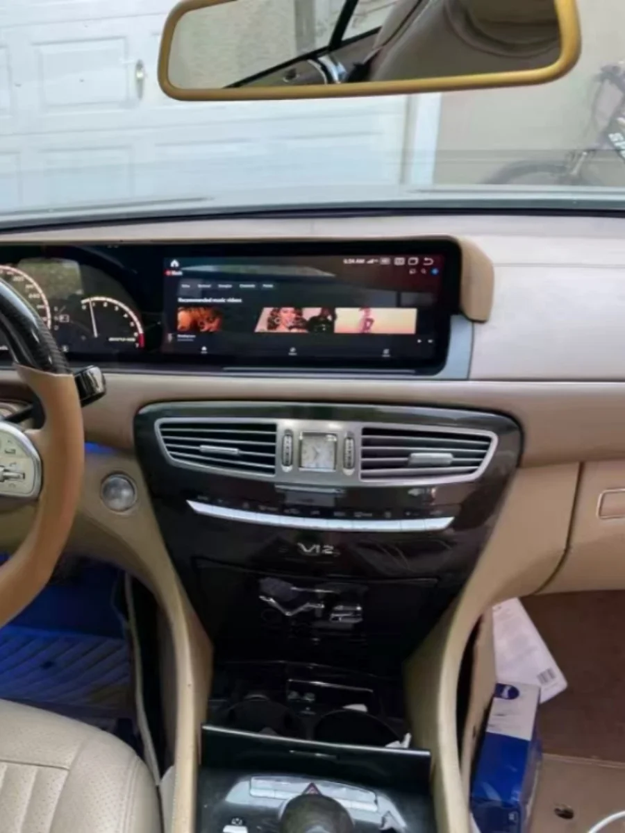 

12,3-дюймовый сенсорный экран Radio CarPlay для Mercedes Benz S Class W221 CL W216 2005-2013GPS Мультимедийный видеоплеер Навигация Qualcomm