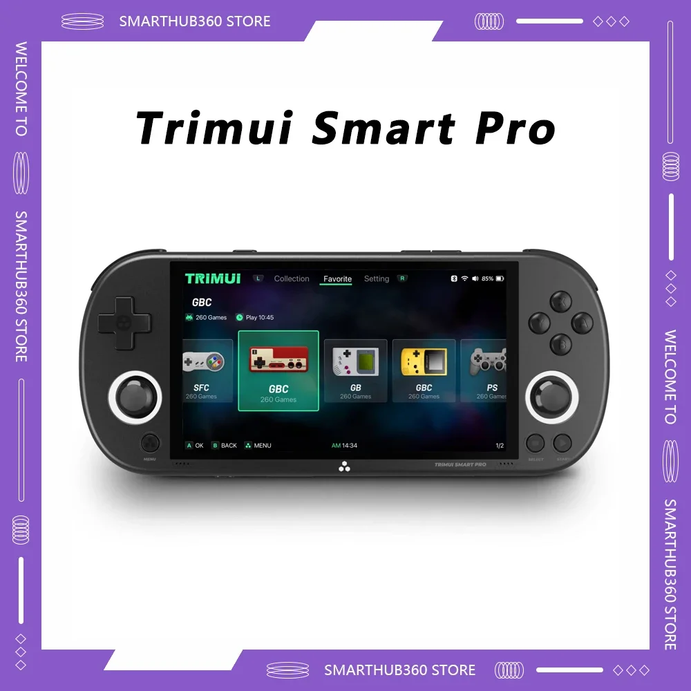 

Trimui Smart Pro Rocker Game Machine Linux Operating System USB WIFI Bluetooth Wireless ACT Action Game Machine Kids Adults