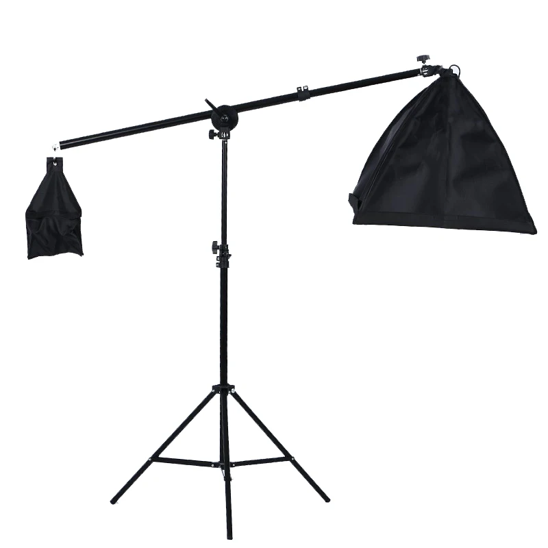 Photography Studio Video Photo Accessories 2M Light Stand + 50*70CM Softbox Lighting Tent + Dome Boom Arm Light Frame Kit Set