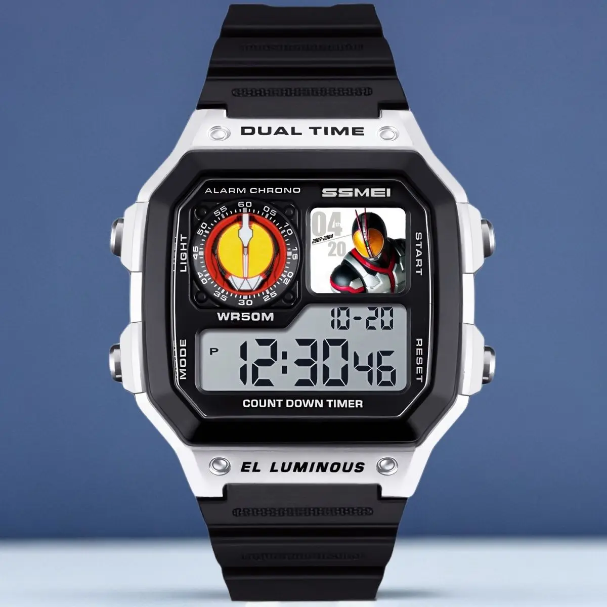 Kamina Rider Anime Student Horloge Kleine Vierkante Lichtgevende Kinderen Elektronische Horloges Verjaardagscadeaus