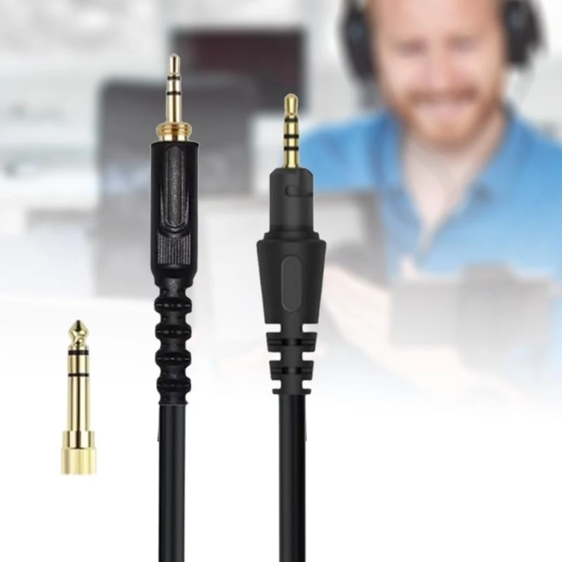 Hochwertiges Sound-Audiokabel für HDJX5 X7S7 CUE1-Kopfhörer mit 6,35-mm-Adapter Y4QF – Detail 1