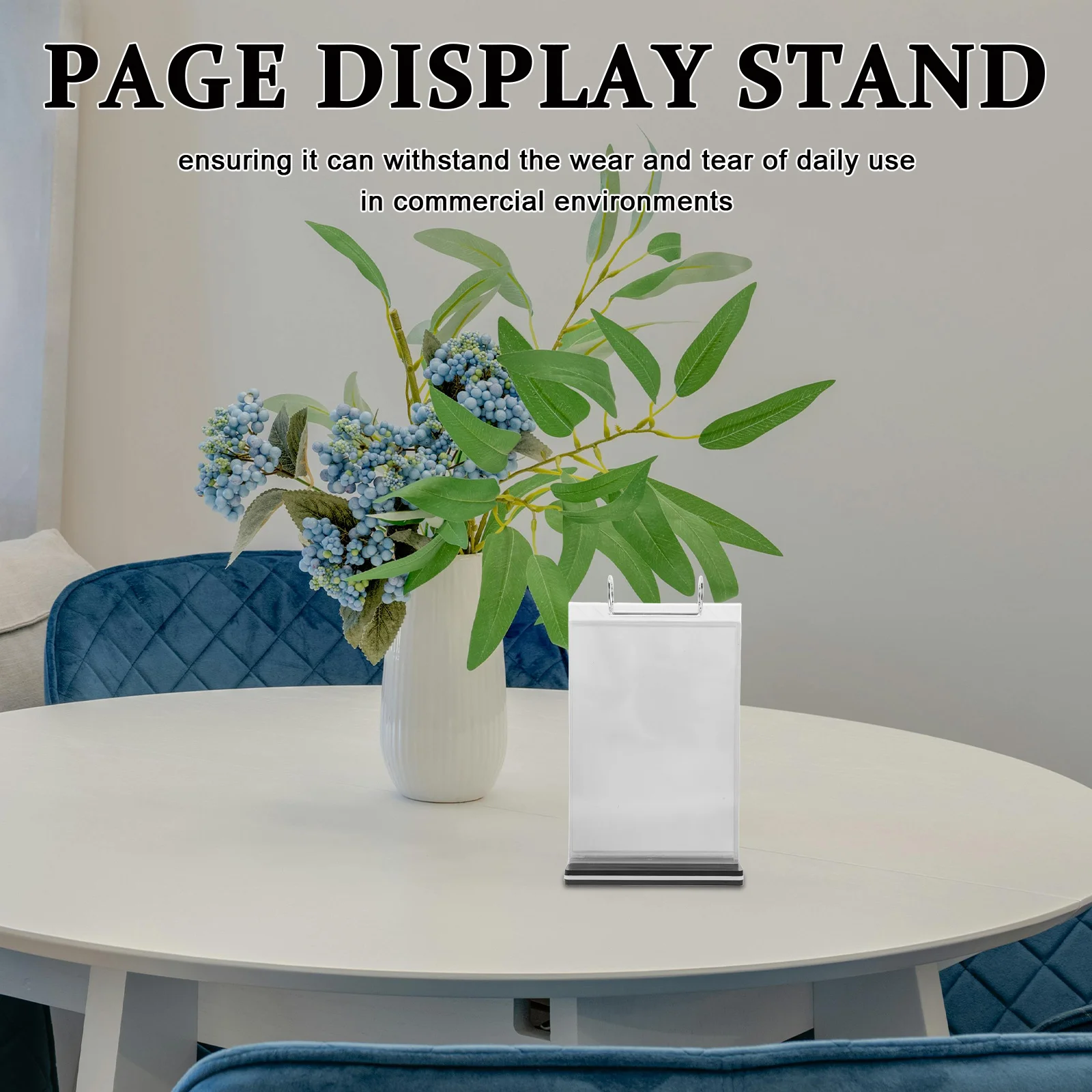 Flip Display Stand Transparent Acrylic A5 6 Pages Vertical Menu Holder Table Sign Holder Double Sided Menu Display Stand