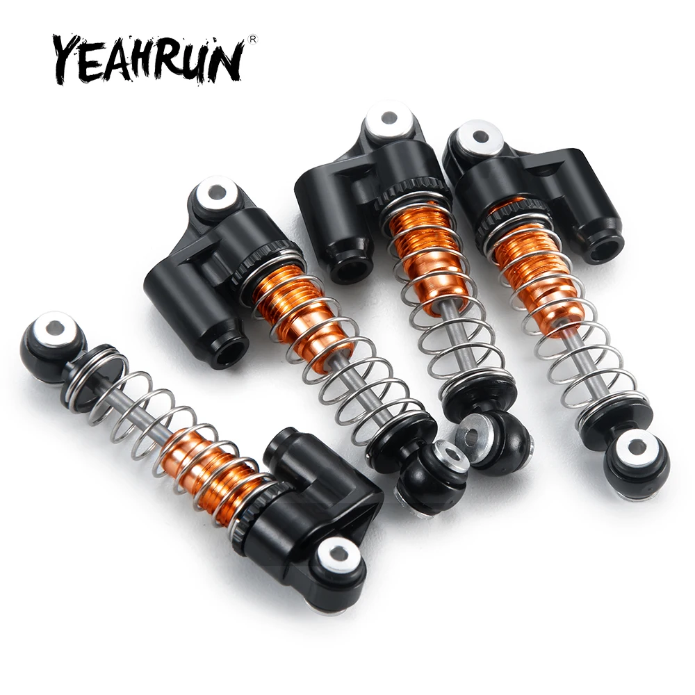 YEAHRUN 4Pcs 31mm Aluminum Alloy Oil Shock Absorber Damper for Axial SCX24 1/24 RC Crawler Car Truck Universal Parts Accessories