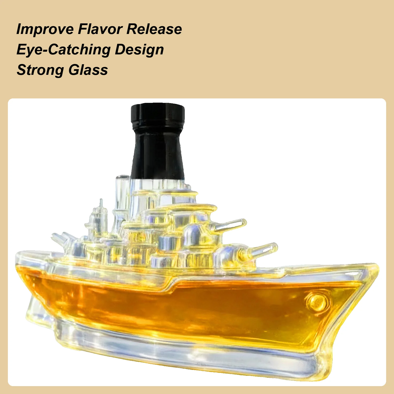 

Бутылка виски 350 мл, военный корабль, пустая банка, контейнер, стеклянные бутылки для домашнего бара, дня рождения, праздника, сбор, деловая встреча, личные