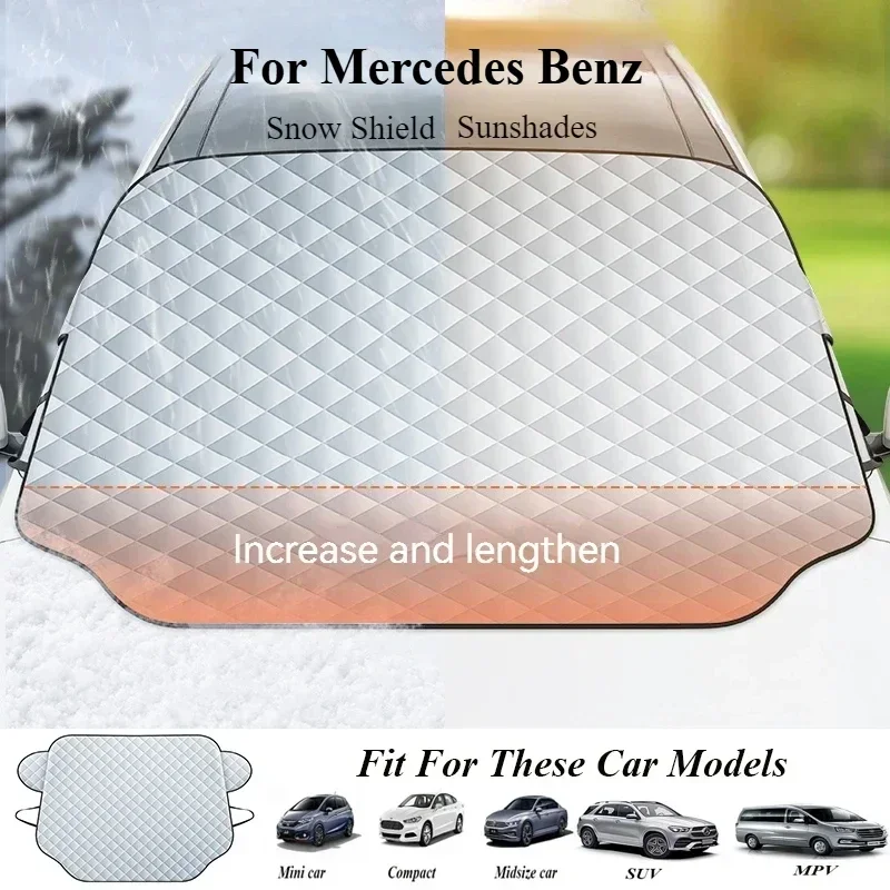 

Car Windshield Anti-Snow Sunshades Cover For Mercedes Benz A B C E S Class W204 W205 W212 W213 W176 GLC CLA AMG W177 X167 W463