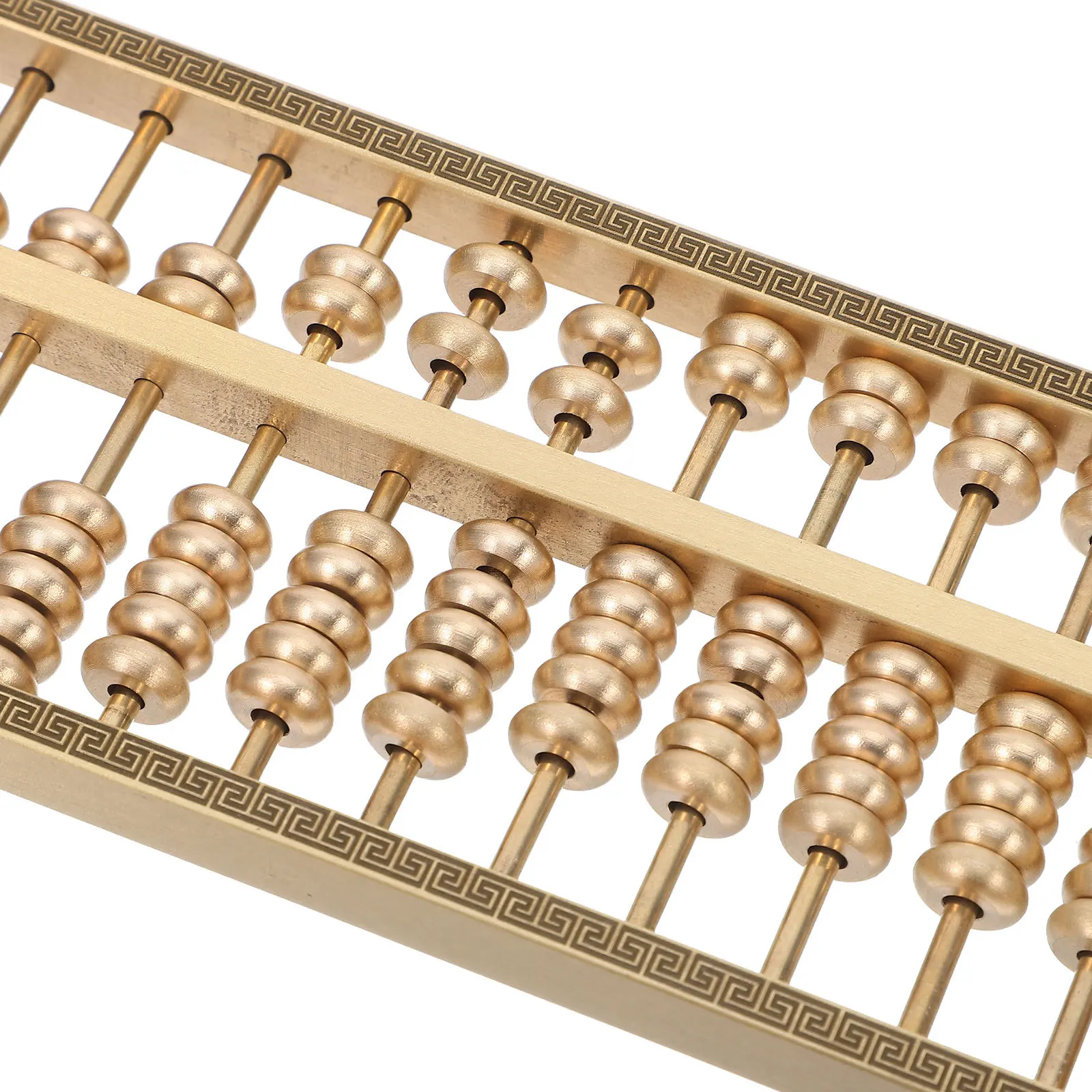 ミニ真鍮そろばん像 オフィスや家の装飾に - ヴィンテージな卓上金属工芸品 手彫りの細部が施された - 中国風