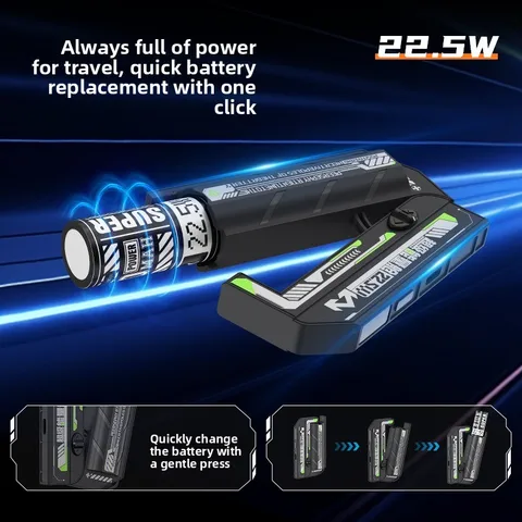 Новый портативный быстрый зарядный блок Mecha Magazine Powerbank 22.5W с съемными сменными аккумуляторами емкостью 10000-30000 мАч для iPhone и Android