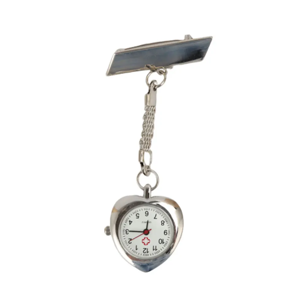 

Heart Shaped Nurse Watch Portable Quartz Watches for Nurses Doctors with Clear Numbers Medical Hanging Pocket Watch