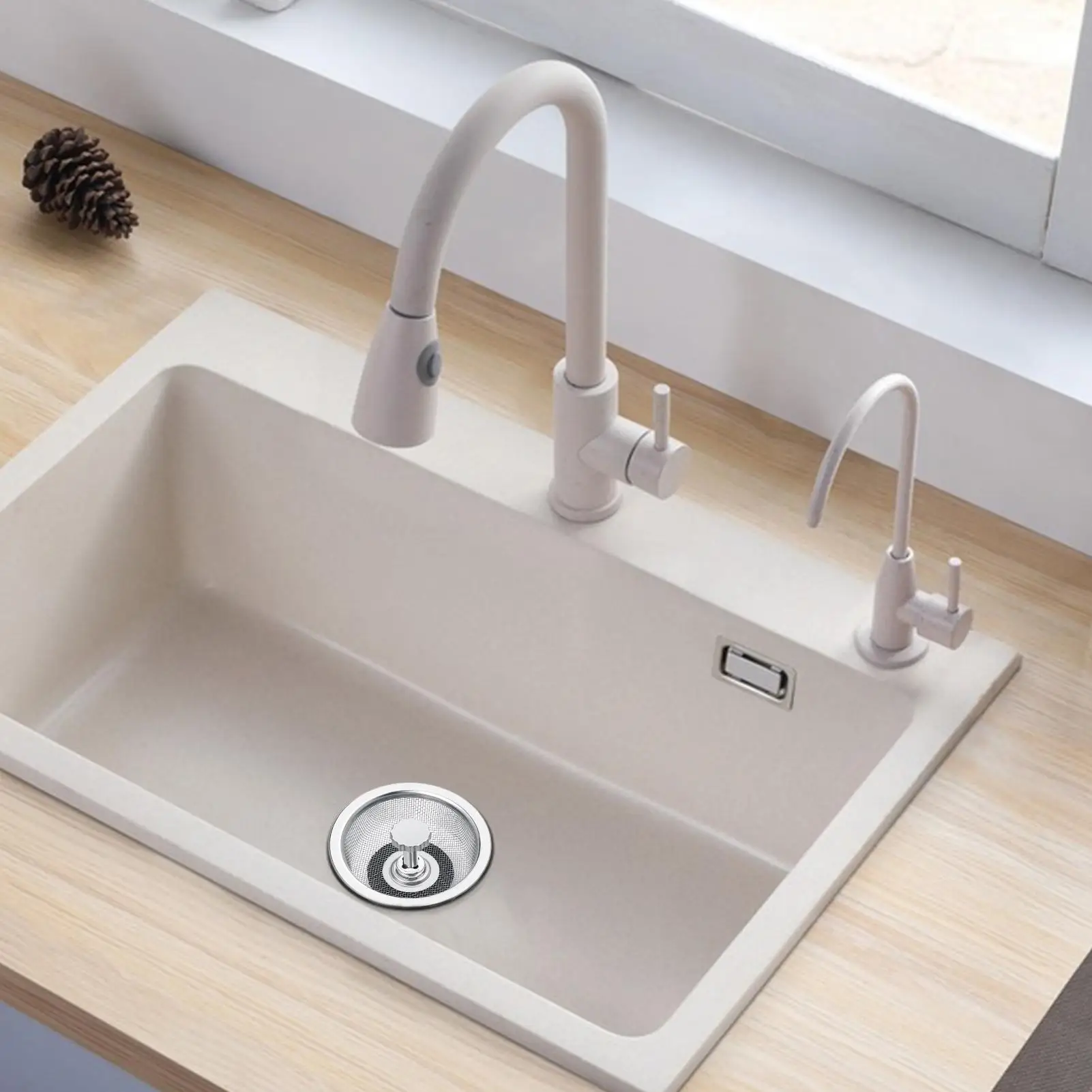 Kitchen Sink Strainer Kitchen Strainer Hair Catcher Replacement Multi-Purpose Kitchen Drain Cover Basket Strainer for Food Hair