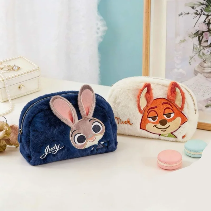 

Disney Zootopia Nick Judy Cartoon Large Capacity Pencil Case Portable Outdoor Makeup Bag