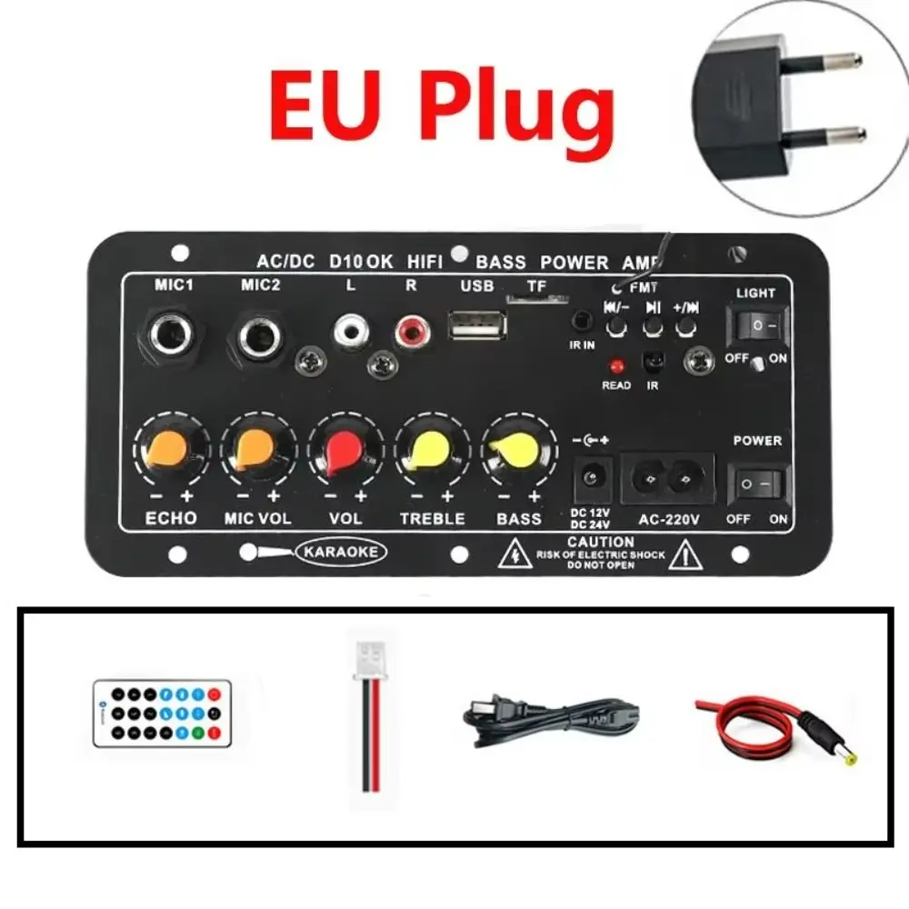 

FM Radio Module Bluetooth Display Amplifier Board US/EU Black&Gold Decoder Board Wireless Bluetooth Durable