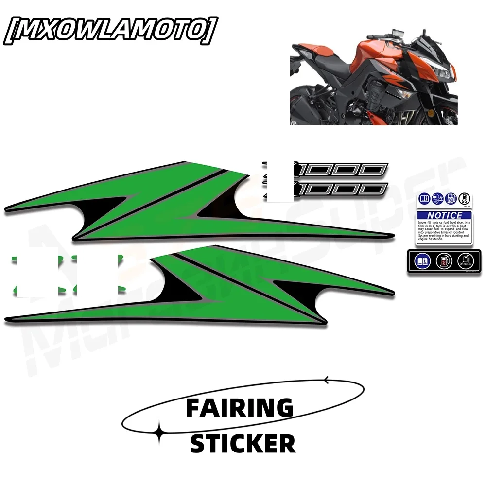 Cocok untuk Z1000 2010 2011 2012 2013 stiker decal penuh Set Kit grafis sepeda motor seluruh kendaraan 3M stiker decal