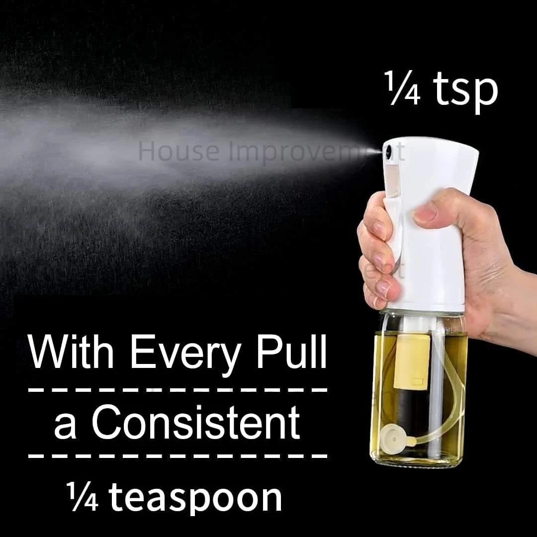 Botella pulverizadora de aceite para cocinar, pulverizador y dispensador de aceite de 200/300/500ml, señor de cocina recargable para aceite de aguacate, Canola y oliva