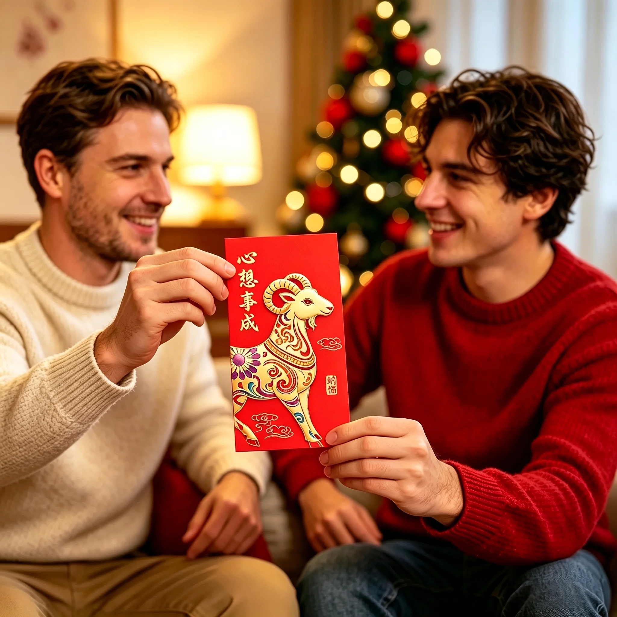 2027 New Year Red Envelopes, Year Of The Sheep Traditional Elements With Golden Goat Patterns, Lucky And Auspicious Symbols