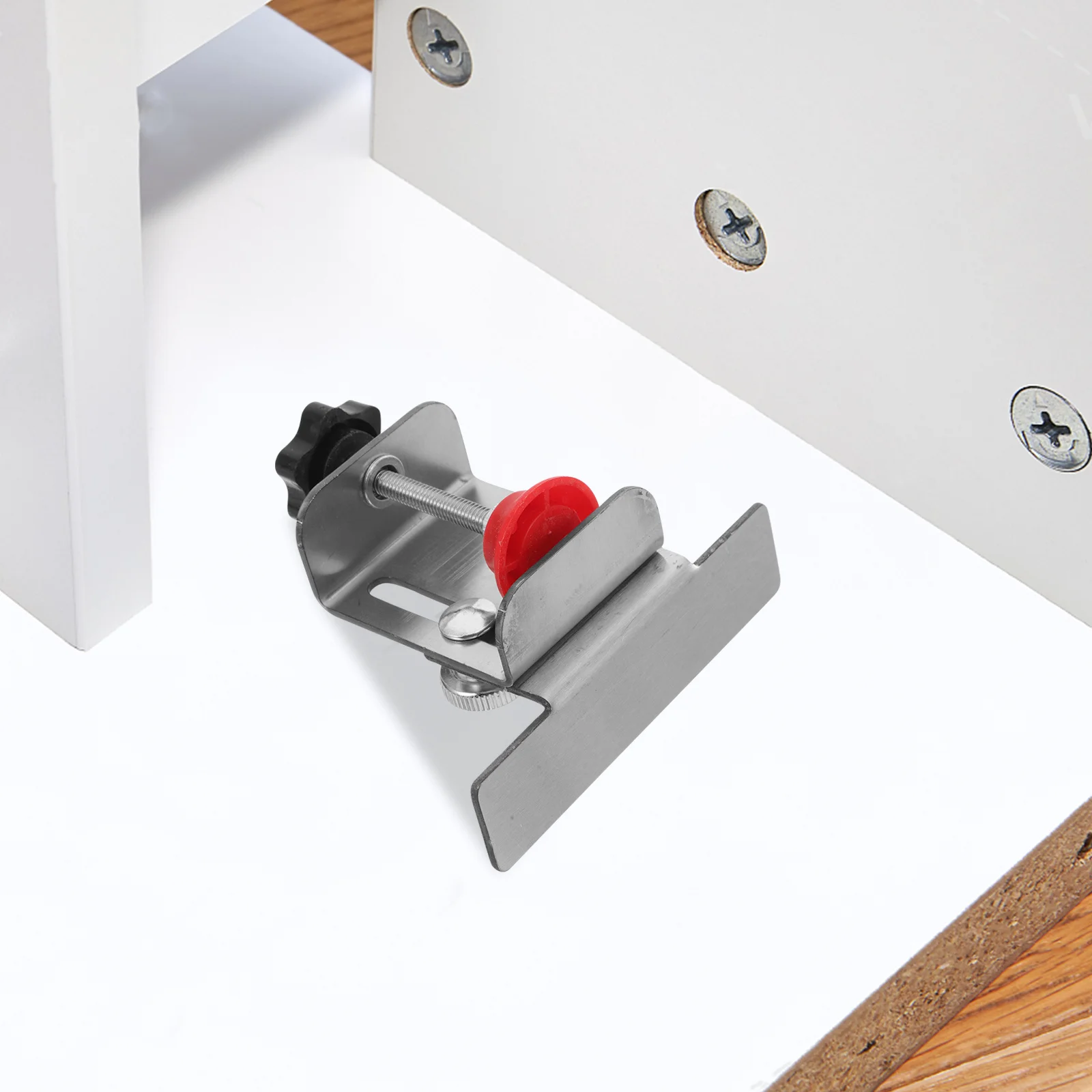 

3Pcs Cabinet Door Installation Tool Heavy Duty Adjustable Clamp for Wardrobe Hanging Cabinets Precise Fit Woodworking Setup