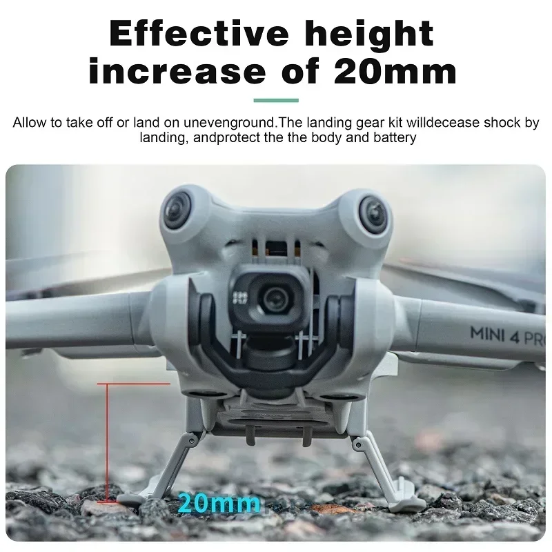 Height Extended Leg Protector  Foldable Landing Gear for DJI Mini 4 Pro Drone  Mini 4 Pro Quick Release Drone Accessories