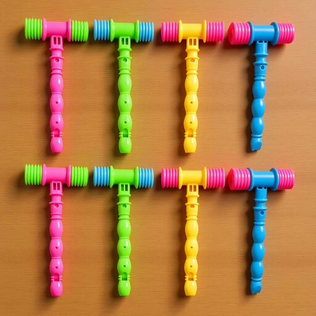 8Pcs Sounding Hammers Plastic Music Mallets Educational Kids Plaything Mini Plastic Hammers Stimulate Curiosity Develop