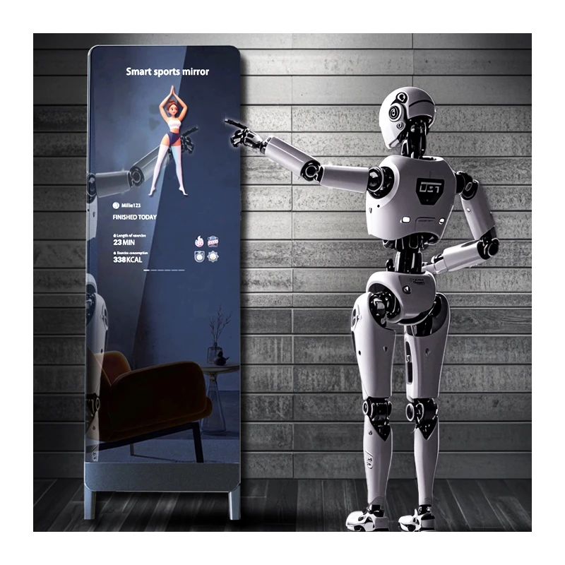 XHS OEM Contemporary Touch Screen Interactive Magic AI Android Smart Fitness Wall 43 Inch Bathroom Lcd Tv Gym Mirror To Exercise
