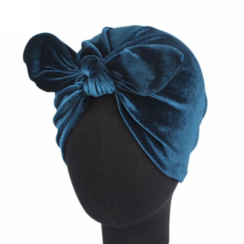 E15E ผู้หญิง Headscarf หมวกมุสลิม Hijab Turban จีบผมปกคลุมผ้าพันคอสำหรับหัว