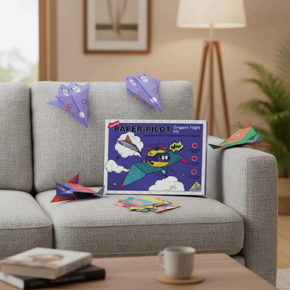 Paper Handmade Airplane Origami Art Learning Montessori Airplane Origami Set Folding 3D Versatile Paper Aircraft