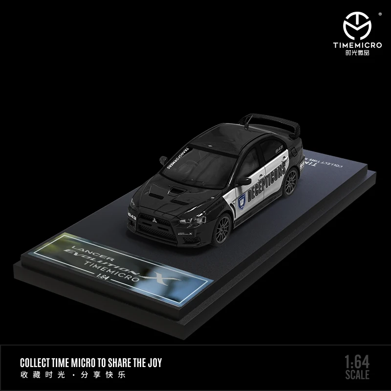 TimeMicro1:64 Mitsubishi EVO Ten Generation Police car Special Edition Alloy gift car model