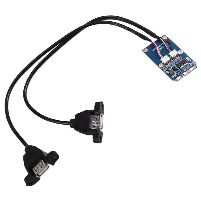

Mpcie To 5 Pin 2 Port USB2.0 Dual USB Adapter Mini PCI-E PCI-Express Converter For Full/Half Height Mini Cards