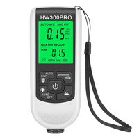 HW-300PRO Coation Thickness Gauge 0-2000UM Car Paint Film Thickness Tester Car Automotive Paint Meter 122Mm X 50Mm X 22Mm White-