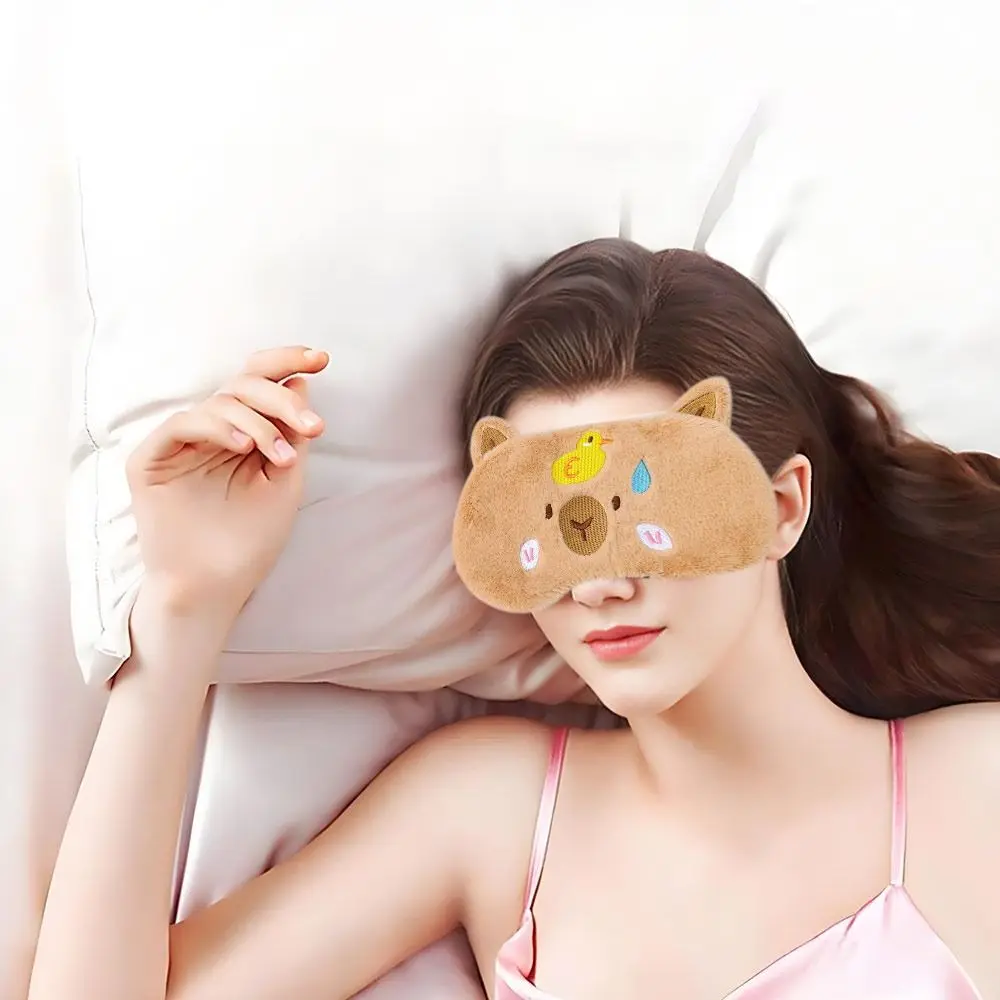 

Новая маска для сна с капибарой, мультяшный мягкий тени для глаз, расслабляющая повязка на глаза, подарок на день рождения